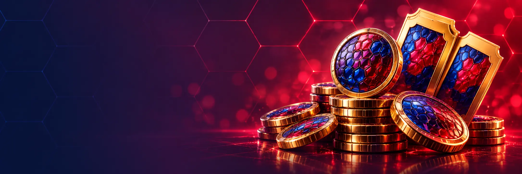 Goldene Münzen und Wettscheine aus dem Coin-Shop